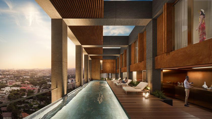 Private terrace pool on a Grand Mirage VIP penthouse