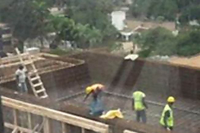 Formwork and reinforcement during construction of Turquaz Residence